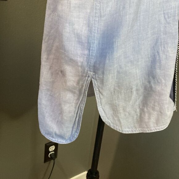 Jcrew blue white cotton Tunic lightweight top - Picture 8 of 12